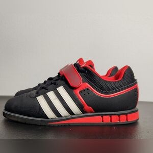 Adidas Powerlift 2.0 Weightlifting Shoes Black Red Mens 7 US Q33821